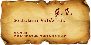 Gottstein Valéria névjegykártya